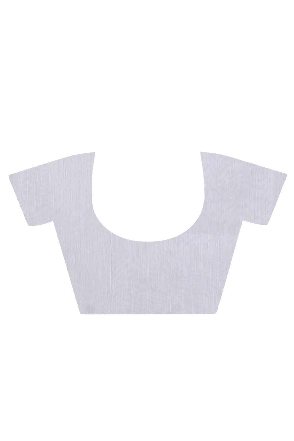 White Blended Cotton Tabu Hand Loom Saree (1242)